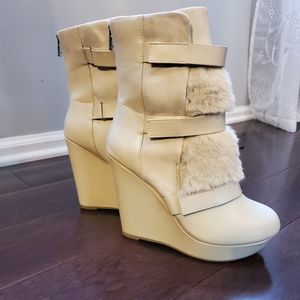 Juicy Couture Ivory Platform bottie